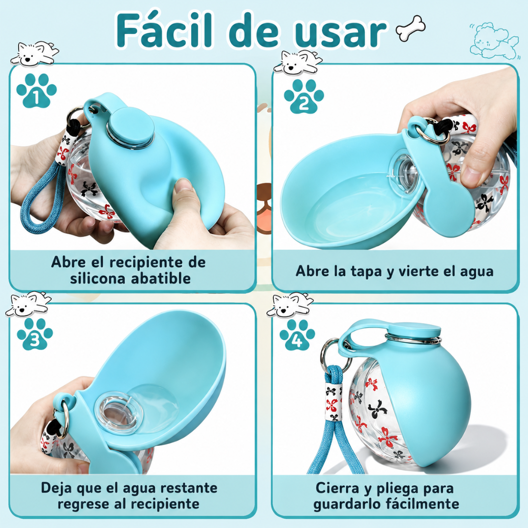 Botella Portátil 2 en 1 para Mascotas