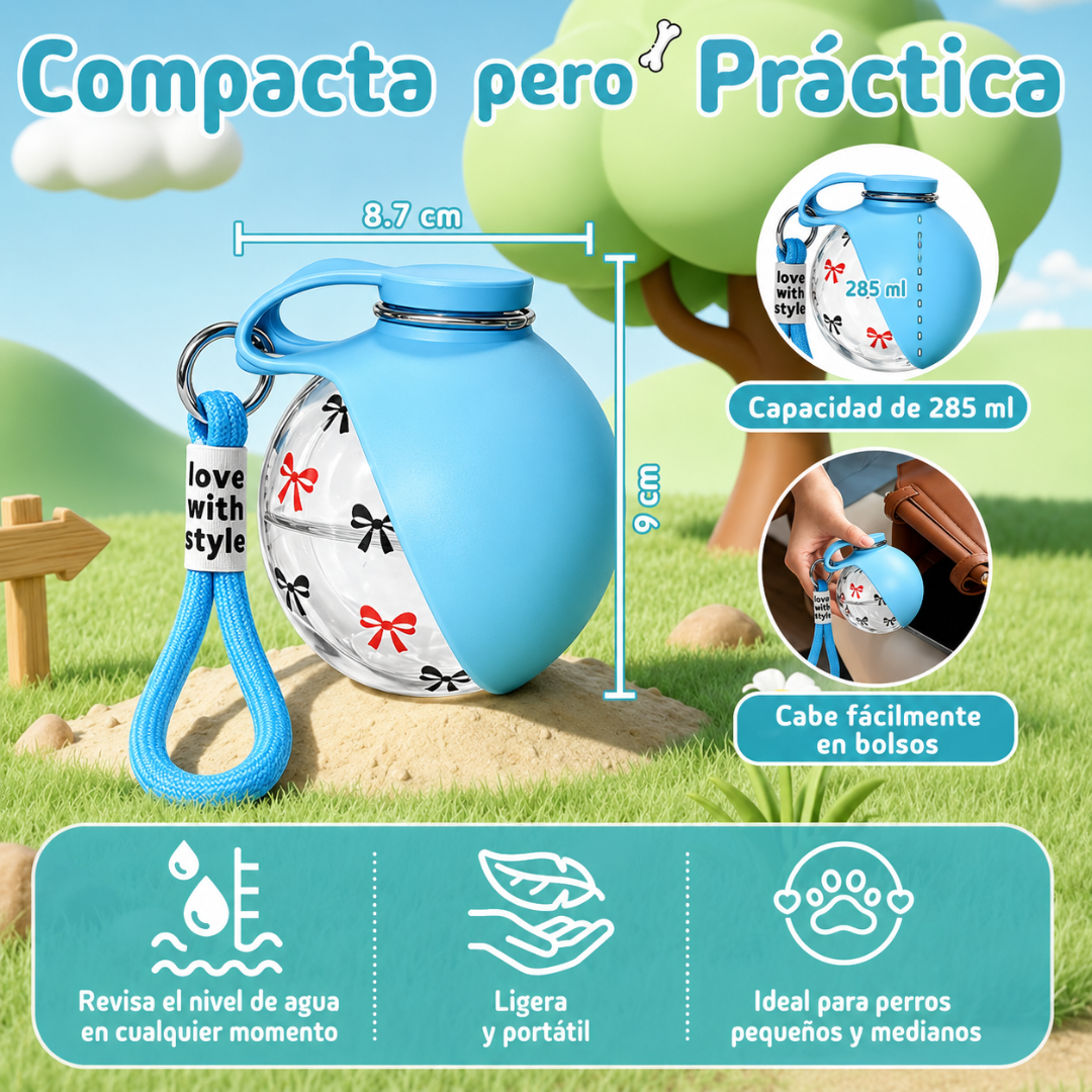 Botella Portátil 2 en 1 para Mascotas